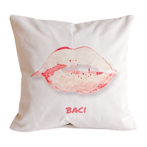 Baci/Kiss Pillow Case - 18" x 18" 2-sided