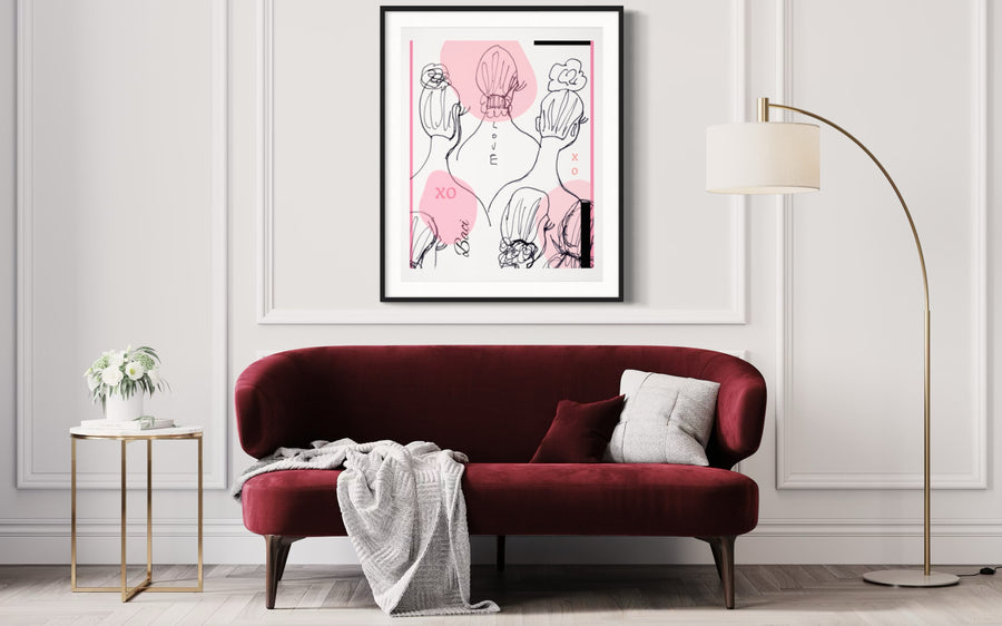 Chignon Ladies Art Print