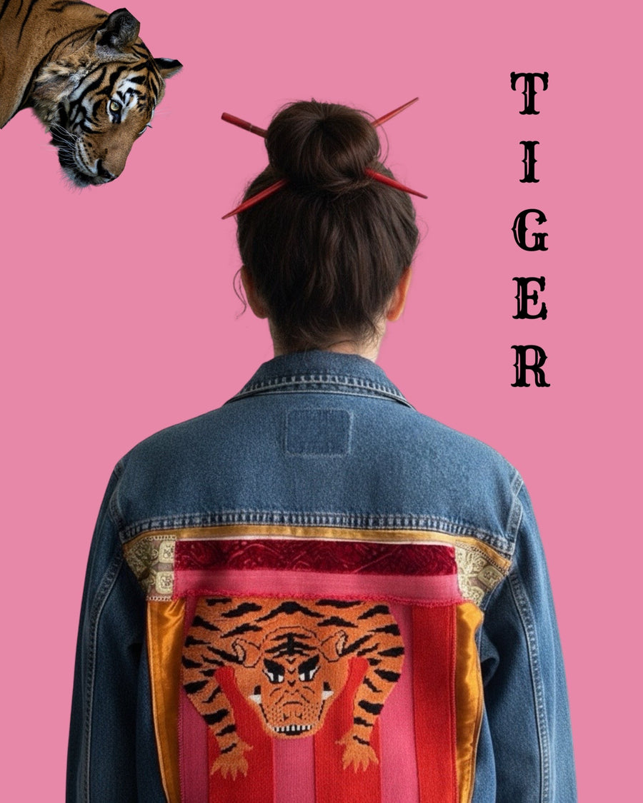 PINK TIGER JEAN JACKET