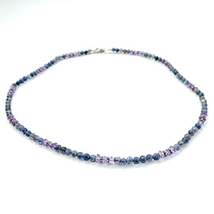 Amethyst & Iolite gemstone necklace by SAJEN